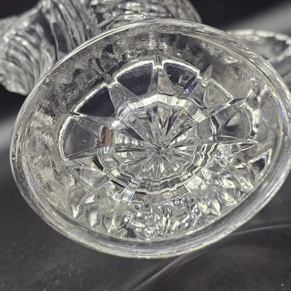 Gorham Vintage lead crystal Garden Serenade watering can pitcher 8.5 Inches Tall
